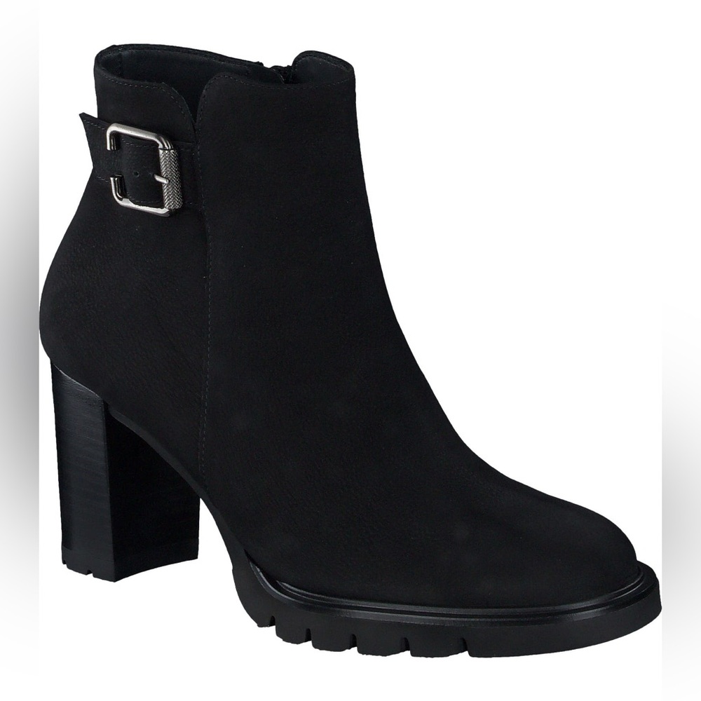 NEW☘️Paul Green Selma Lug Sole Black Bootie Size US 8 UK 5.5